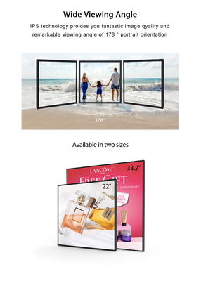 좋은 가격 27 / 29 / 35 인치 고해상도 터치 키오스크 사각형 LCD 패널 안드로이드 벽에 장착 온라인으로