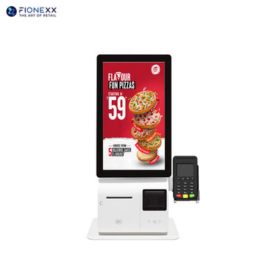 좋은 가격 250nits 밝기 안드로이드 또는 윈도우 셀프 서비스 키오스크 열 프린터 및 QR 스캐너 온라인으로