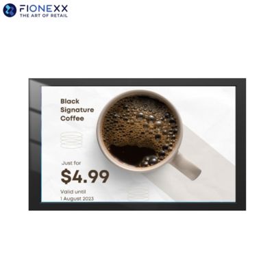 좋은 가격 와이파이/RJ45 네트워크 75인치 검은색 창문 외관 팬리스 벽에 장착된 디지털 사이니지 3840*2160 해상도 온라인으로