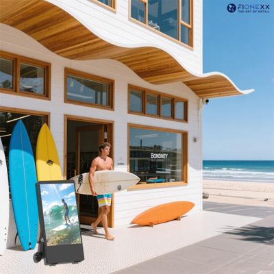 좋은 가격 IP55 고 밝기 HD 화면 야외 배터리 전동 디지털 표지판 배터리 작동 디지털 표지판 43인치 온라인으로