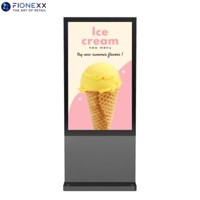 좋은 가격 800-2500cd/M2 높은 밝기 야외 디지털 토템 55 인치 알루미늄 프로필 온라인으로