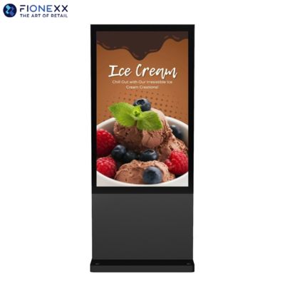 좋은 가격 55인치 블랙 AD 보드 옥외 팬리스 수직 디지털 토템 옥외 내구 광고 디스플레이 화면 온라인으로