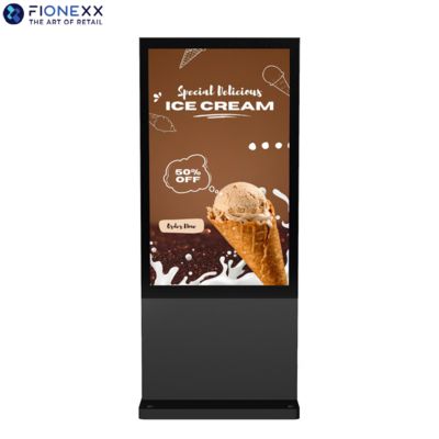 좋은 가격 야외 고품질 광고 디스플레이 스크린 43인치 블랙 AD 보드 야외 팬리스 수직 디지털 토템 온라인으로