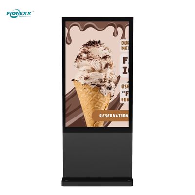 좋은 가격 55 인치 블랙 윈도우 야외 팬리스 수직 디지털 토템 온라인으로