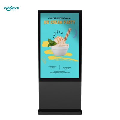 좋은 가격 75인치 블랙 윈도우 야외 팬리스 수직 디지털 토템 온라인으로