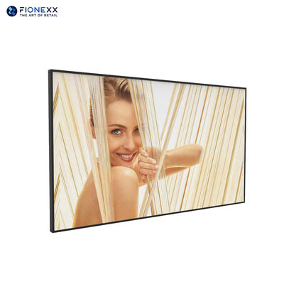 QLED 알루미늄 프레임 55 인치 LCD 디스플레이 벽에 장착 된 디지털 광고 화면