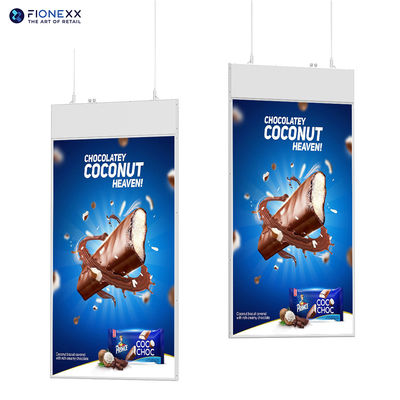 43인치 초파늘 13.6mm 매달린 쌍면 LCD 디스플레이와 LCD 광고 LCD 화면