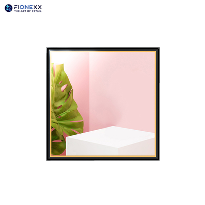 22인치 정사각형 LCD 디스플레이 미러 유리 블랙 골드 프레임 디지털 사이니지