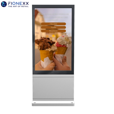 좋은 가격 FIONEXX 86 디지털 사이니지 외부 디지털 광고 화면 WiFi 네트워크 온라인으로