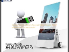 야외 안드로이드 배터리 가동 디지털 사이니지 43인치 방수 LCD 화면 포스터